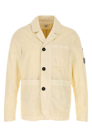 Cream cotton blend blazer C.P. COMPANY (20CMBZ112A110543D)