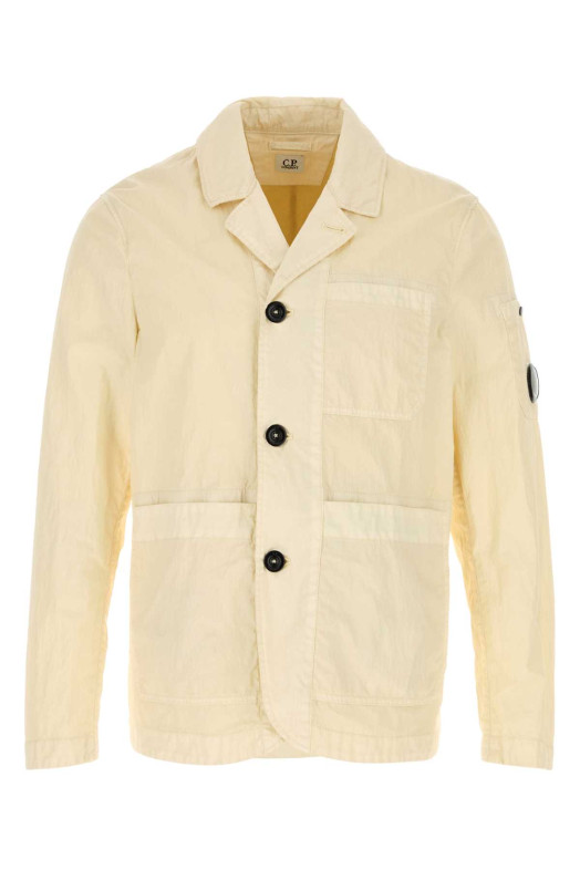 Cream cotton blend blazer C.P. COMPANY (20CMBZ112A110543D)