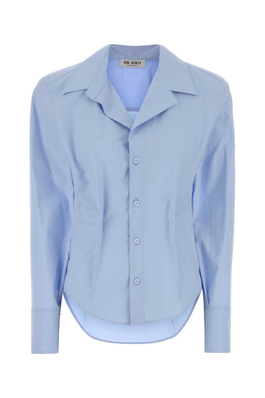 Light blue poplin shirt Black THE ATTICO (260WCH00048CCC052AA)