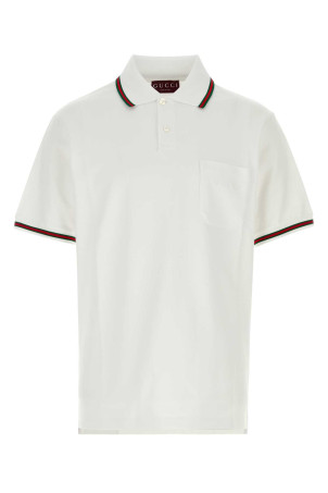 White piquet polo shirt GUCCI (795174XJEOX)