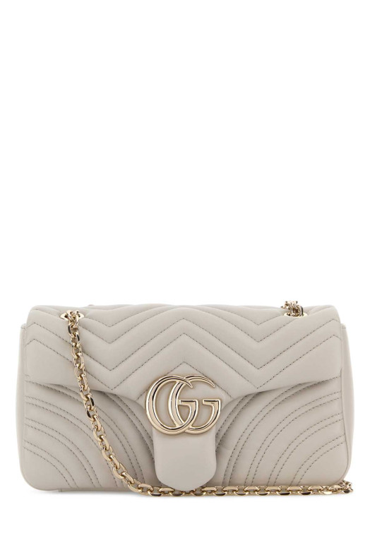 Chalk nappa leather medium GG Marmont shoulder bag GUCCI (837267AAE38)
