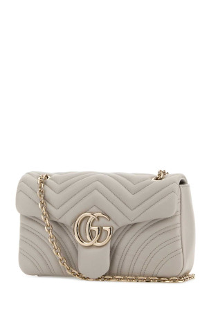 Chalk nappa leather medium GG Marmont shoulder bag GUCCI (837267AAE38)