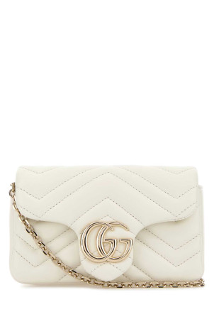 White leather mini GG Marmont shoulder bag GUCCI (841290AAFAX)