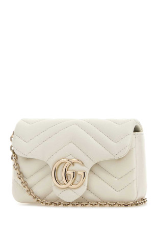 White leather mini GG Marmont shoulder bag GUCCI (841290AAFAX)