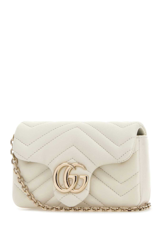 White leather mini GG Marmont shoulder bag GUCCI (841290AAFAX)