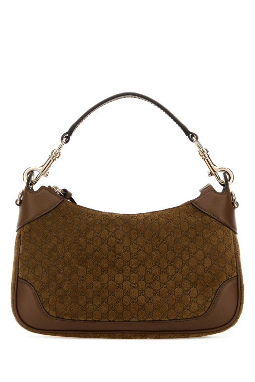 Brown suede handbag GUCCI (855252AAEE7)