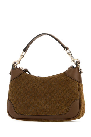 Brown suede handbag GUCCI (855252AAEE7)