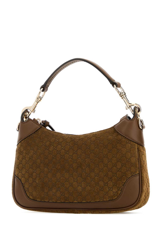 Brown suede handbag GUCCI (855252AAEE7)