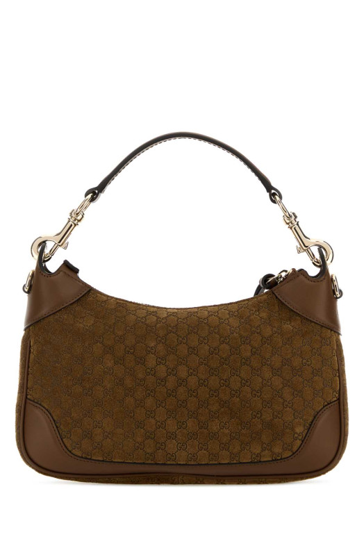 Brown suede handbag GUCCI (855252AAEE7)