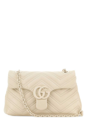 Ivory nappa leather small GG Marmont shoulder bag GUCCI (855371AAFS1)