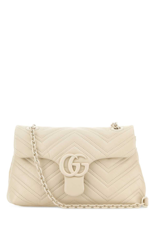 Ivory nappa leather small GG Marmont shoulder bag GUCCI (855371AAFS1)