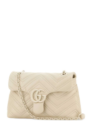 Ivory nappa leather small GG Marmont shoulder bag GUCCI (855371AAFS1)