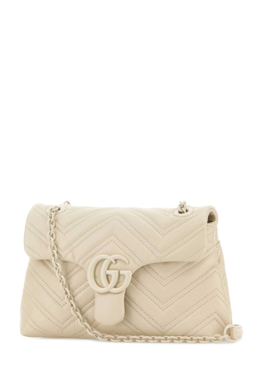 Ivory nappa leather small GG Marmont shoulder bag GUCCI (855371AAFS1)