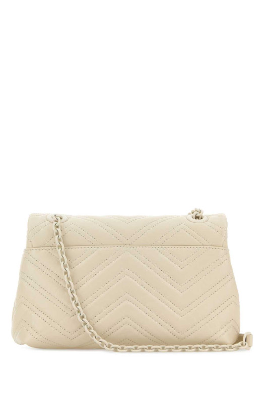 Ivory nappa leather small GG Marmont shoulder bag GUCCI (855371AAFS1)