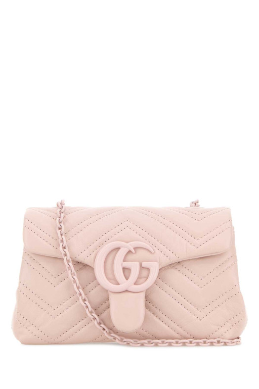 Pink nappa leather mini GG Marmont shoulder bag GUCCI (856368AAFS1)