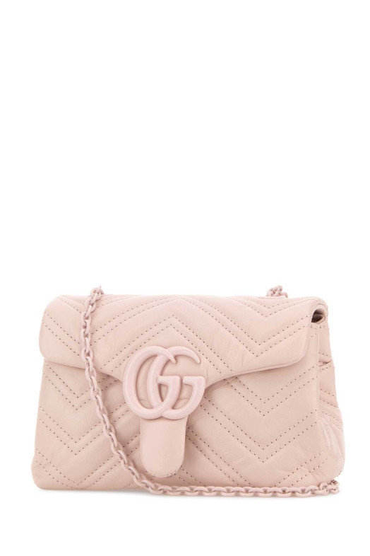 Pink nappa leather mini GG Marmont shoulder bag GUCCI (856368AAFS1)
