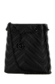 Black leather micro GG Marmont bucket bag Black GUCCI (856404AAFS1)