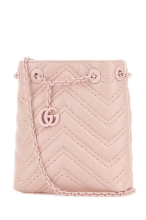 Pink leather micro GG Marmont bucket bag GUCCI (856404AAFS1)
