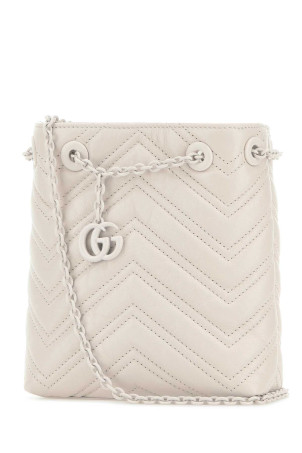 Ivory leather micro GG Marmont bucket bag GUCCI (856404AAFS1)