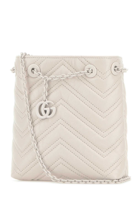 Ivory leather micro GG Marmont bucket bag GUCCI (856404AAFS1)