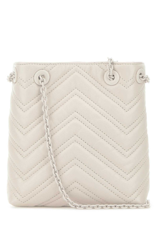 Ivory leather micro GG Marmont bucket bag GUCCI (856404AAFS1)