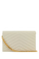 Chalk leather Envelope clutch SAINT LAURENT (857605BOW01)