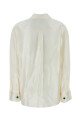 Шовкова сорочка кольору слонової кістки BOTTEGA VENETA (862348V6H10)
