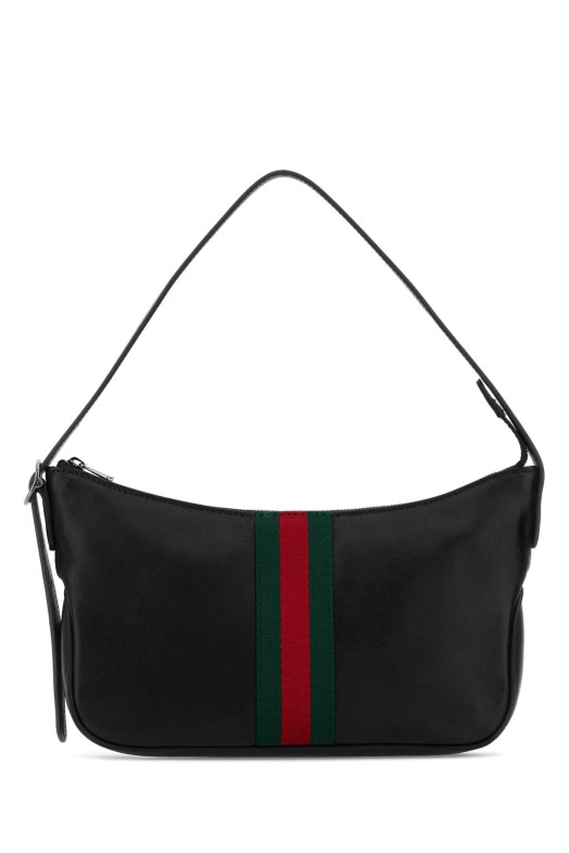 Black leather small Lunetta crossbody bag GUCCI (863406AAGF7)
