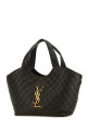 Сумка для покупок SAINT LAURENT з наппи середнього розміру кольору «чаркоул» (871494AAANG)
