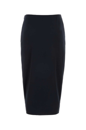 Midnight blue stretch crepe skirt VALENTINO GARAVANI (8B0RAEZ7A96)