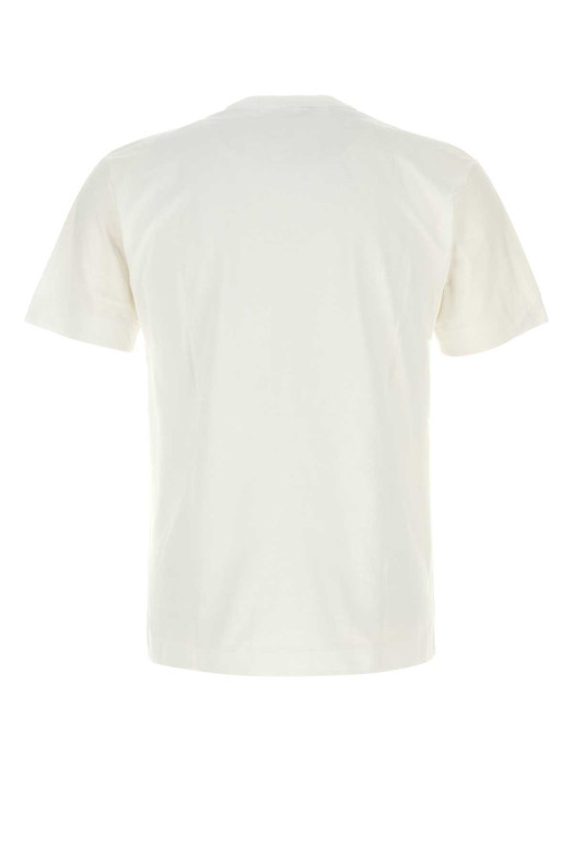 White cotton t-shirt White COMME DES GARCONS PLAY (AXT242051)