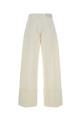 Білі джинси з широкими штанинами бежевого кольору GIVENCHY (BW51AZ516T)