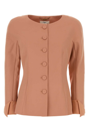 Antiqued pink wool blazer Black CHLOE (CH26UVE34066)