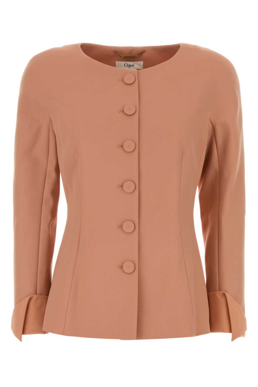 Antiqued pink wool blazer Black CHLOE (CH26UVE34066)