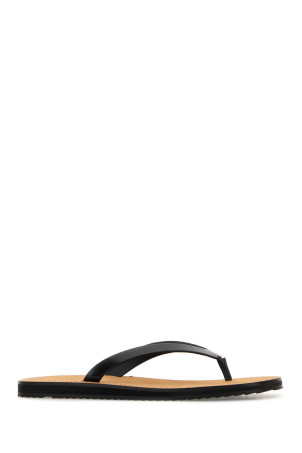 Black leather City thong slippers THE ROW (F1388L60C)