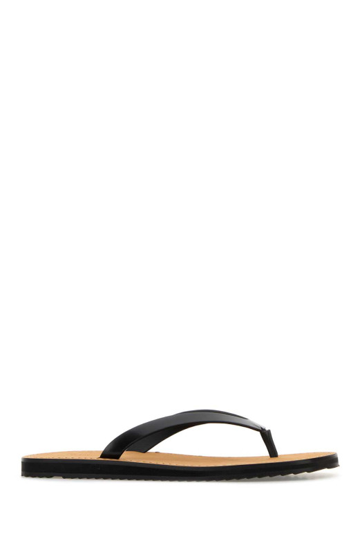 Black leather City thong slippers THE ROW (F1388L60C)