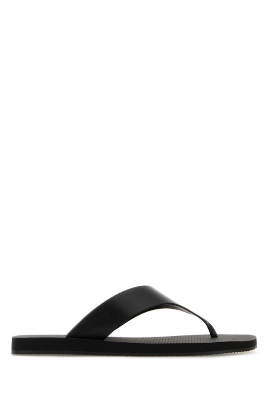 Black leather Dune thong slippers Black THE ROW (F1839L825)