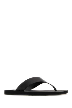 Black leather Dune thong slippers Black THE ROW (F1839L825)