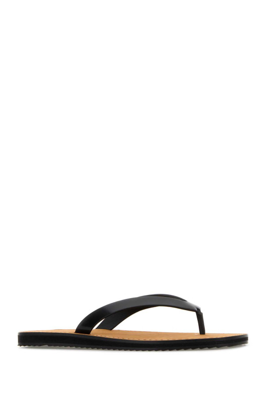 Black leather City thong slippers THE ROW (F2145L60C)
