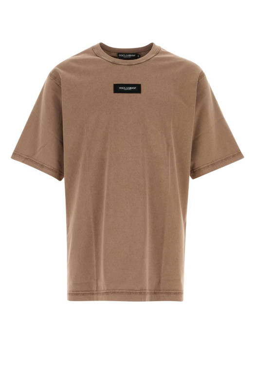 Biscuit cotton oversize t-shirt DOLCE & GABBANA (G8RI4TG7P1O)