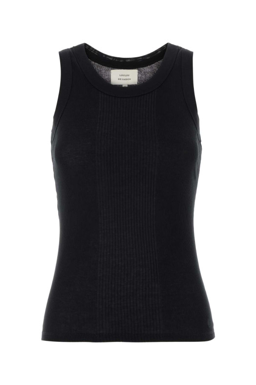 Black cotton Limba tank top Black LOULOU DE SAISON (LIMBALDS)