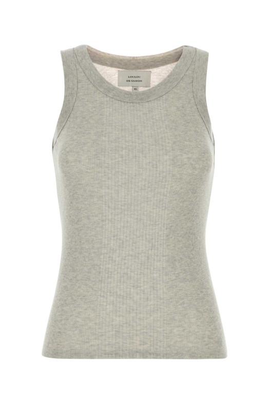 Grey cotton Limba tank top Gray LOULOU DE SAISON (LIMBALDS)