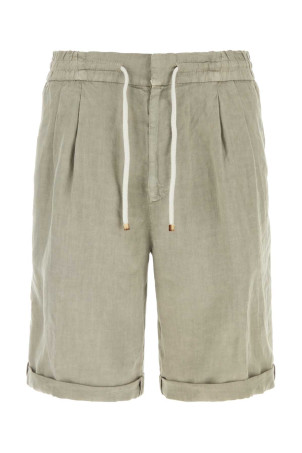 Dove grey linen bermuda shorts BRUNELLO CUCINELLI (M243DU0020)