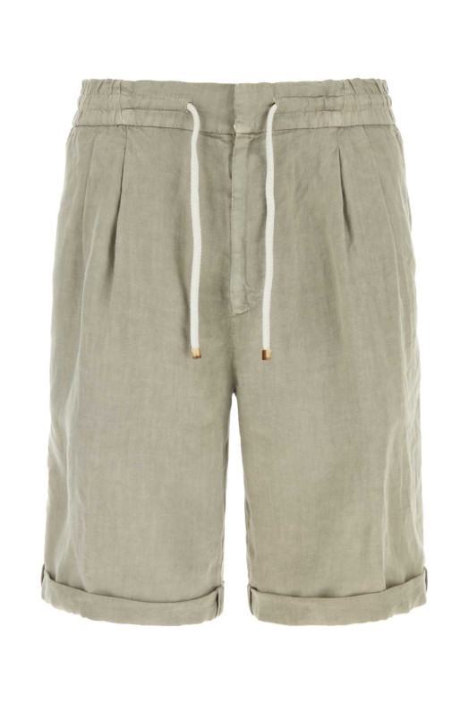 Dove grey linen bermuda shorts BRUNELLO CUCINELLI (M243DU0020)