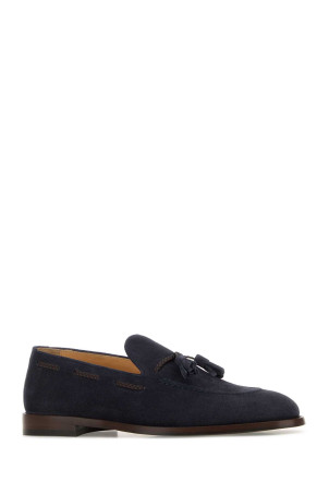 Navy blue suede loafers BRUNELLO CUCINELLI (MZUCCLB744)
