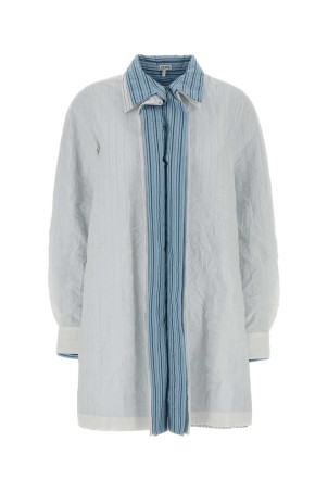 White cotton blend shirt dress White LOEWE (S540Y09XVU)