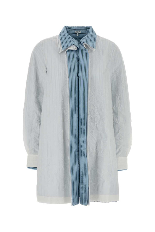 White cotton blend shirt dress White LOEWE (S540Y09XVU)