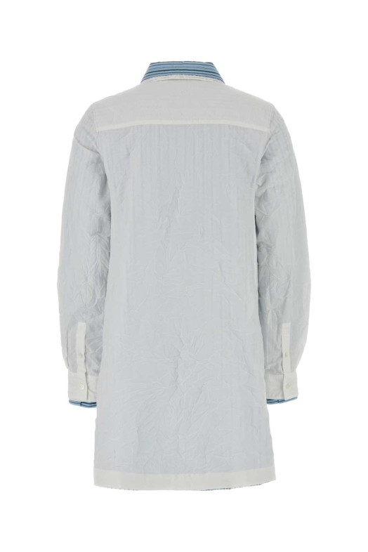 White cotton blend shirt dress White LOEWE (S540Y09XVU)