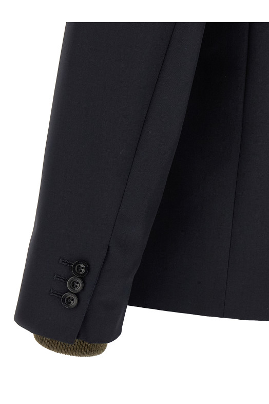 Блейзер із вставкою у стилі бомбер, синій SACAI 2503743M233