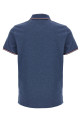 Tricolor detail polo shirt Blue